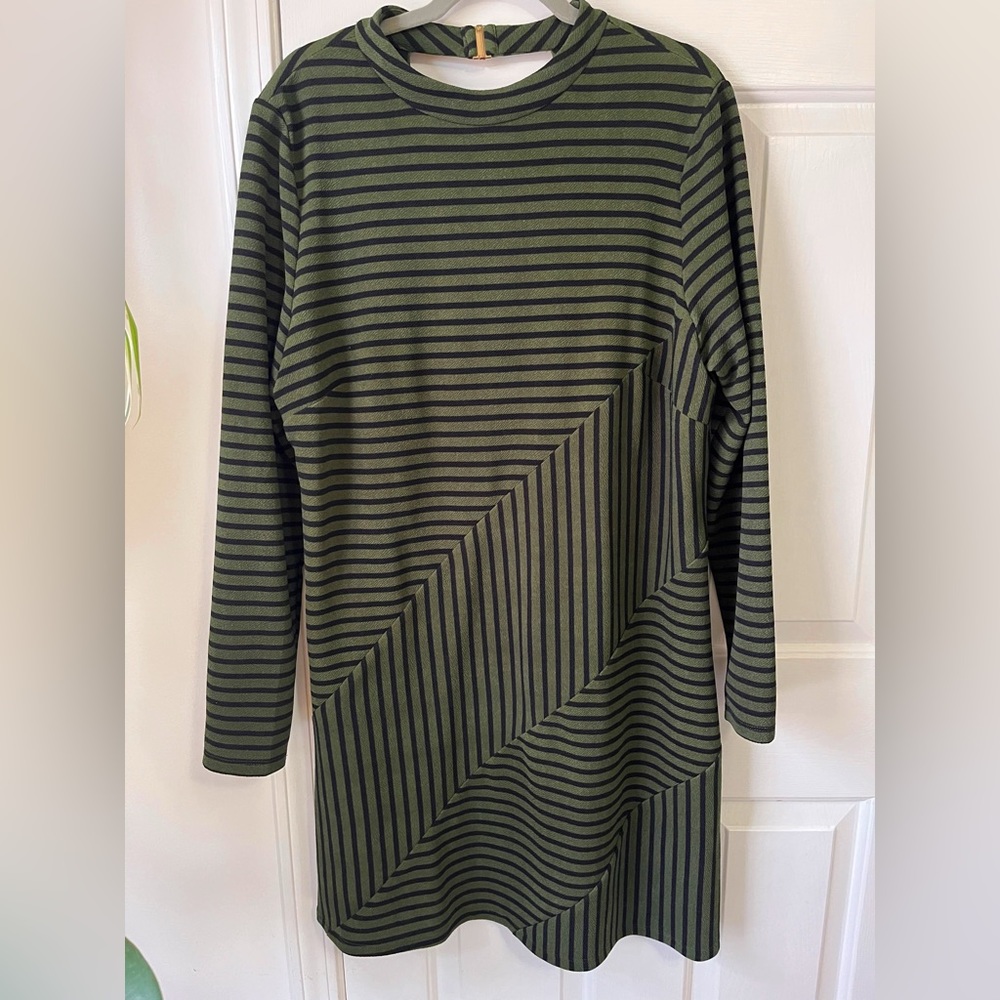 Anthropologie Hutch Striped Long Sleeve Shift Dress